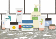 Illustration of various containers of lotion and moisturizer